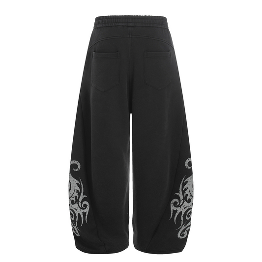 SIGIL WIDE SWEATPANTS / BLACK