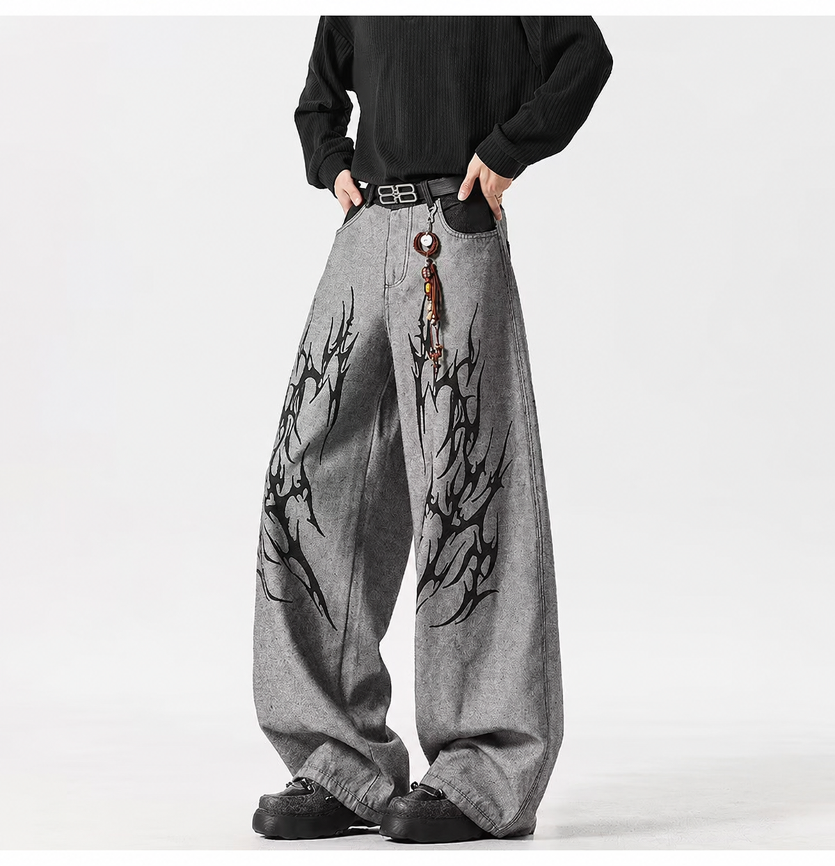 SIGIL WIDE SWEATPANTS / GREY