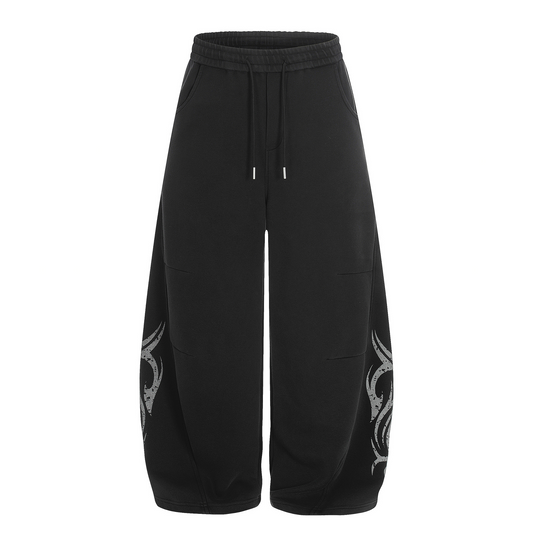 SIGIL WIDE SWEATPANTS / BLACK