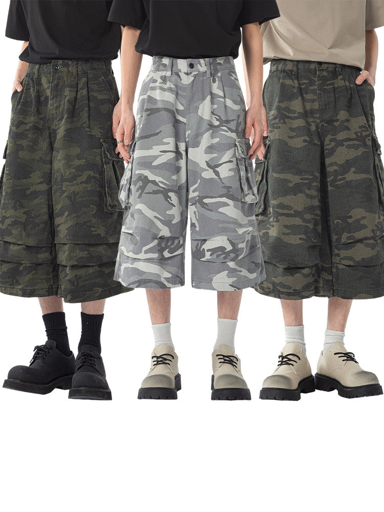 FADED CAMO CARGO SHORTS