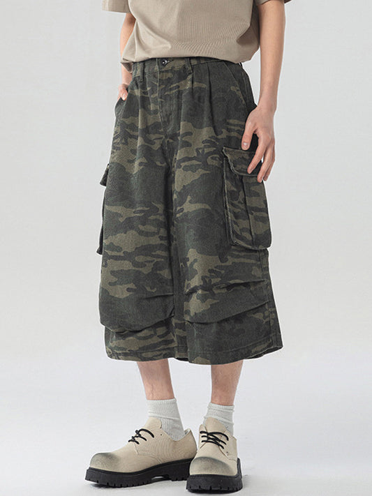 FADED CAMO CARGO SHORTS
