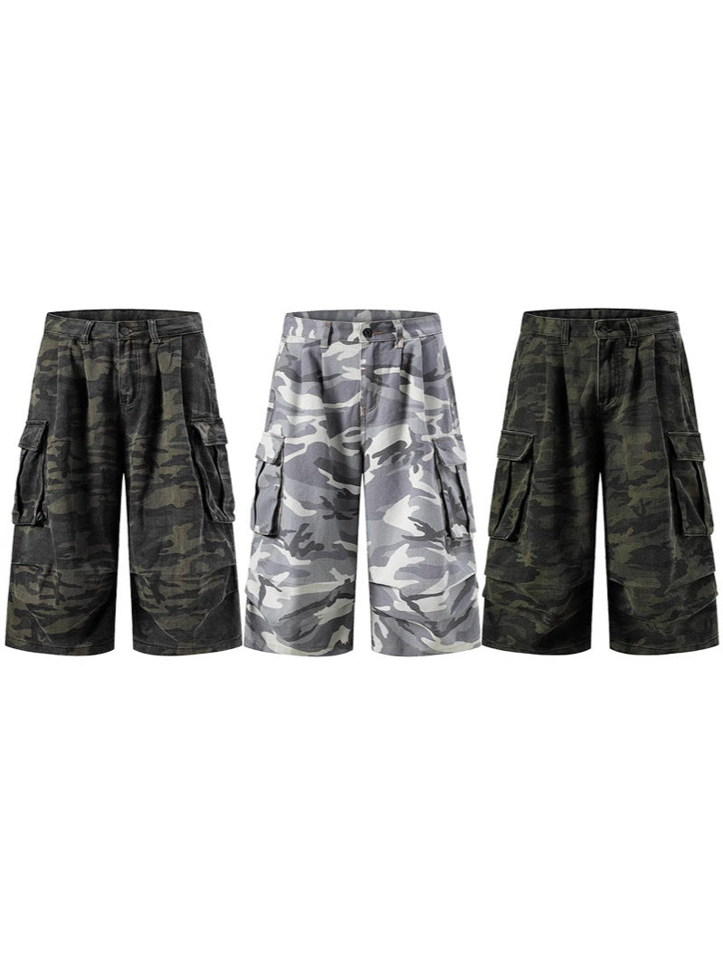 FADED CAMO CARGO SHORTS
